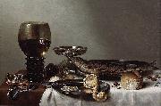 Still life with a roemer and watch. unknow artist